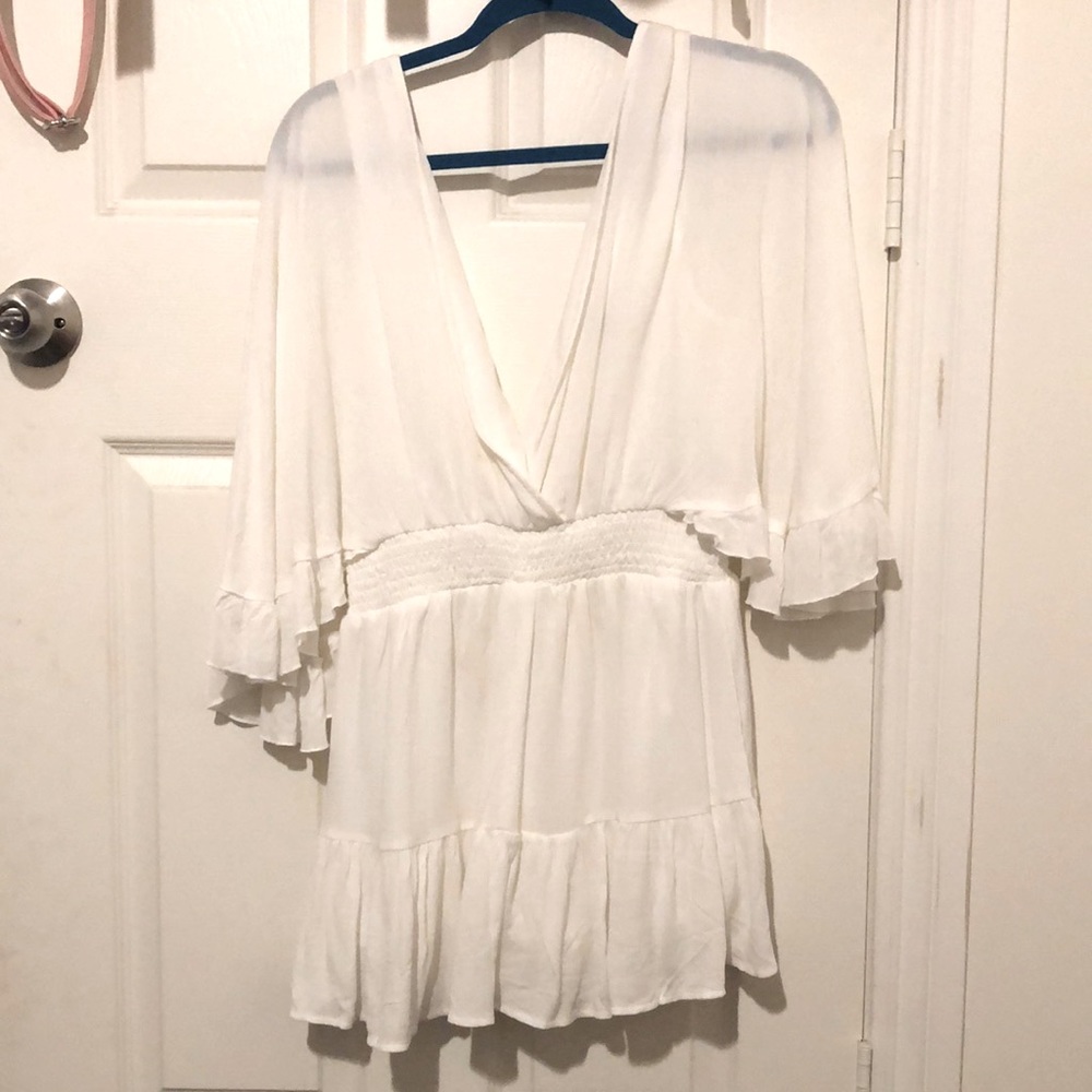 White ruffled dress